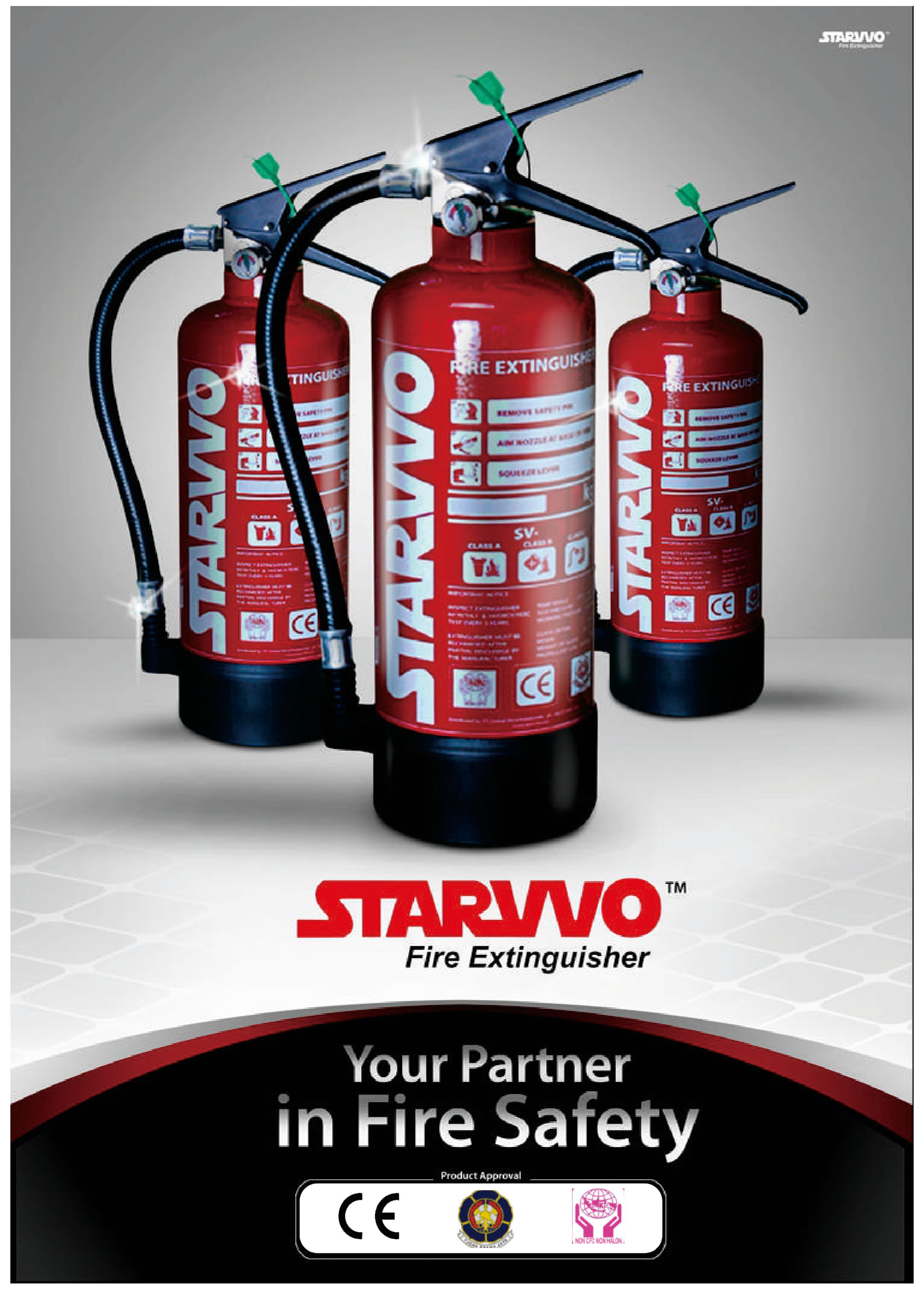 STARVVO Fire Extinguisher Dry Chemical Powder
