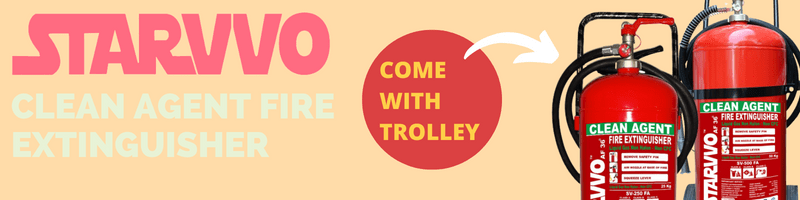 STARVVO Clean Agent Fire Extinguisher Trolley