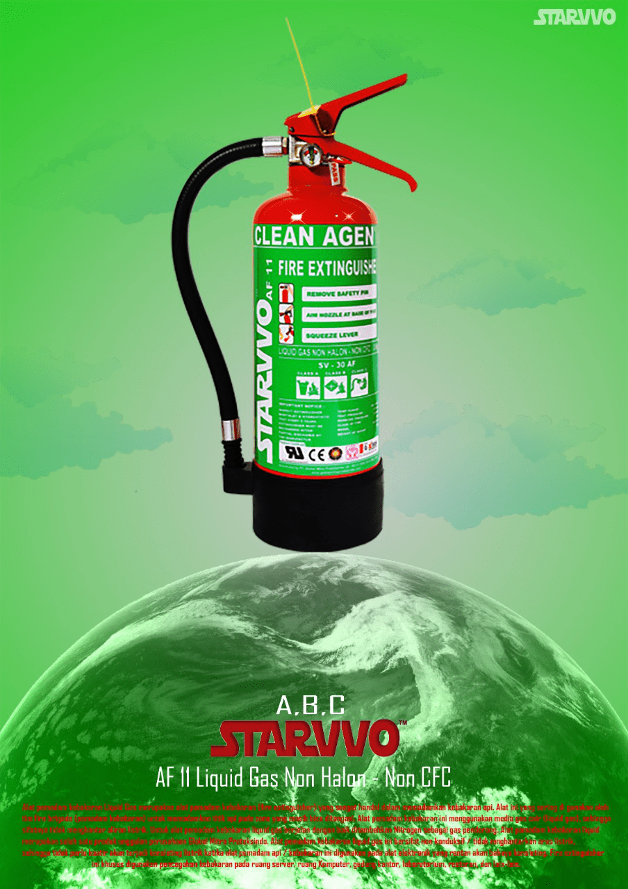 STARVVO AF11 Clean Agent Fire Extinguisher