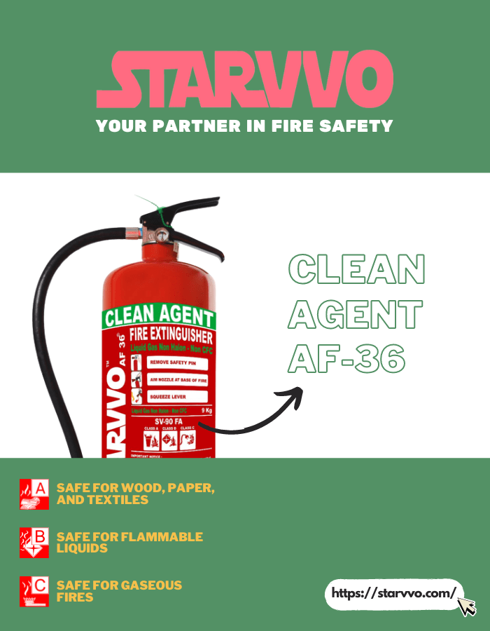 STARVVO Fire Extinguisher AF-36 Clean Agent