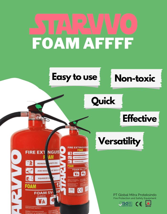 Fire Extinguisher AFFF Foam 12 Kg Berstandar SNI Resmi