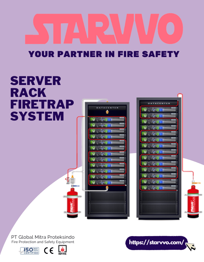STARVVO Rack Server Firetrap Fire Extinguisher