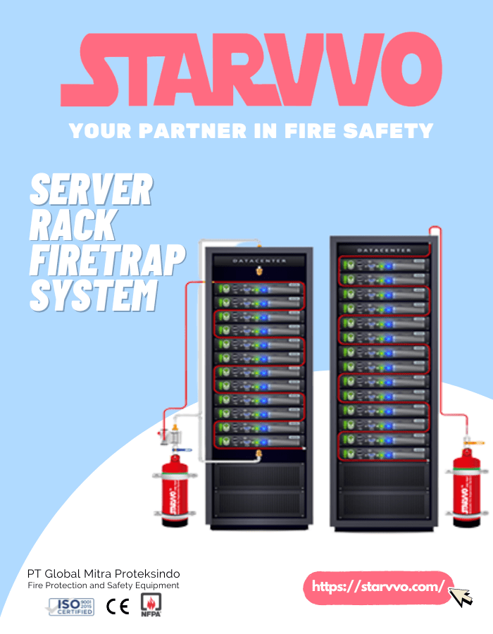 Server Rack FireTrap System Fire Extinguisher