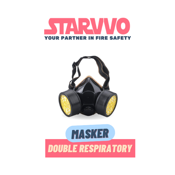 Masker Pemadam Kebakaran dengan Respirator Double