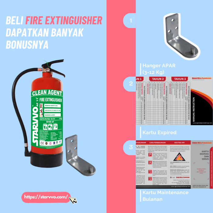 Penawaran Spesial Setiap Pembelian STARVVO Fire Extinguisher AF-11 Clean Agent