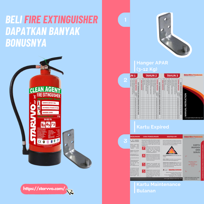 Manfaat Eksklusif Setiap Pembelian STARVVO Fire Extinguisher AF-36 Clean Agent