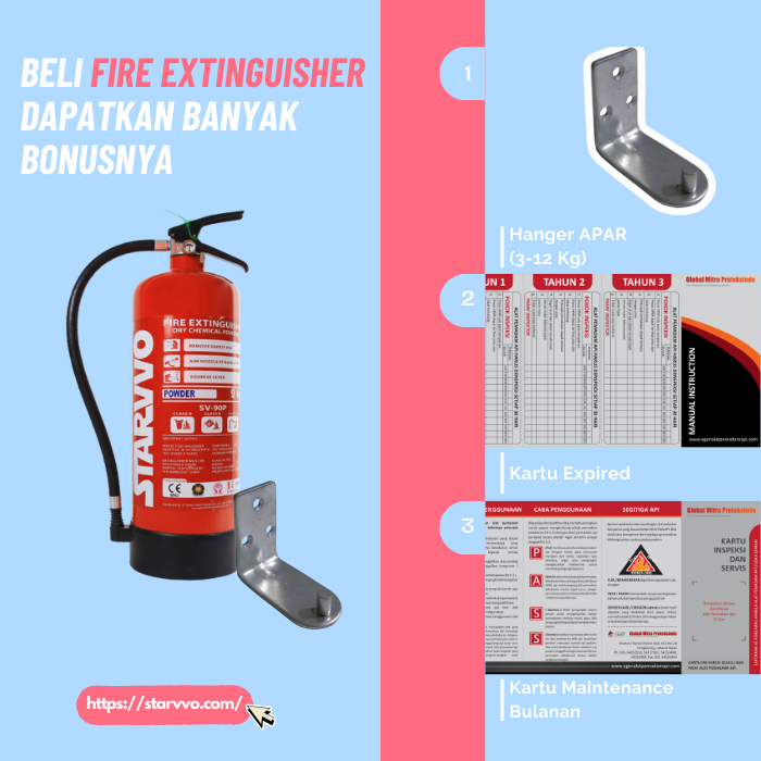 Keuntungan Eksklusif Setiap Pembelian STARVVO Fire Extinguisher Dry Chemical Powder