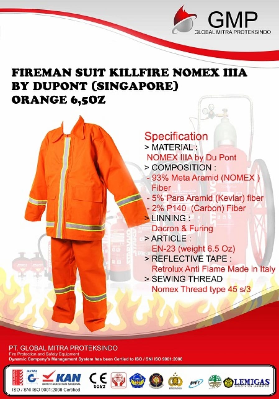 Brosur Baju Pemadam Kebakaran Nomex 6,5 Oz