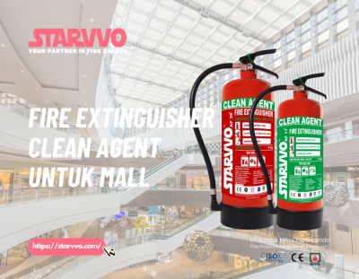 Fire Extinguisher Clean Agent untuk Mall | STARVVO Fire Extinguisher