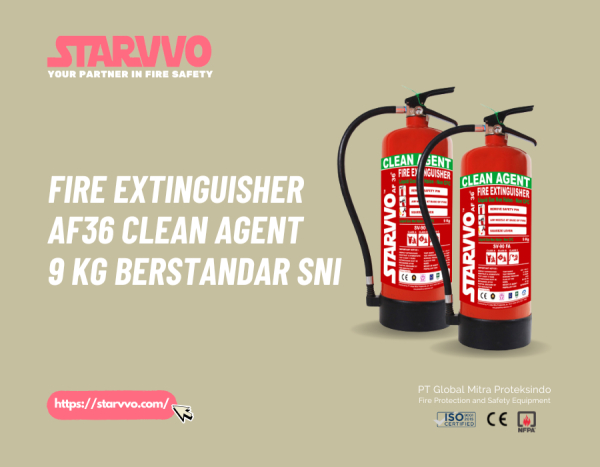 Fire Extinguisher AF36 Clean Agent 9 Kg SNI Resmi