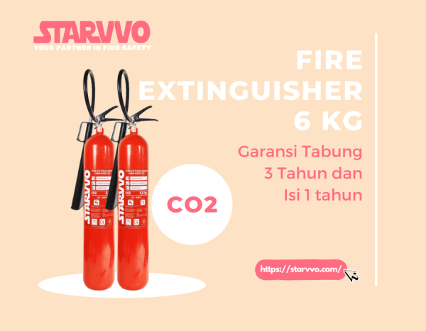 Fire Extinguisher CO2 6 Kg | STARVVO Fire Extinguisher