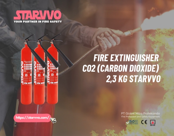 Fire Extinguisher CO2 (Carbon Dioxide) 2,3 Kg STARVVO