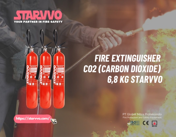 Fire Extinguisher CO2 (Carbon Dioxide) 6,8 Kg STARVVO