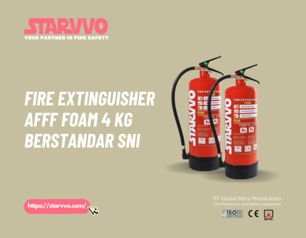 Fire Extinguisher AFFF Foam 4 Kg SNI Resmi STARVVO